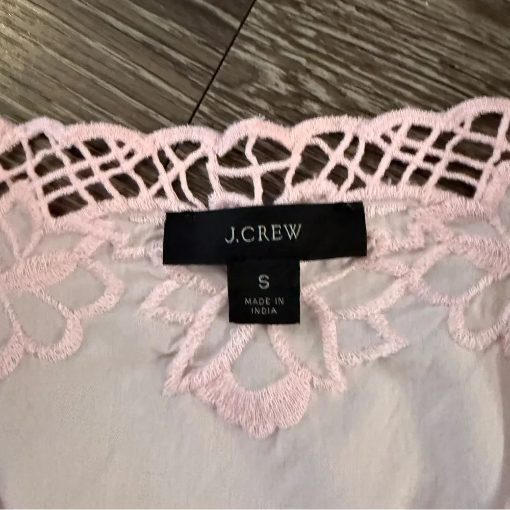 J. Crew V-neck top with eyelet trim